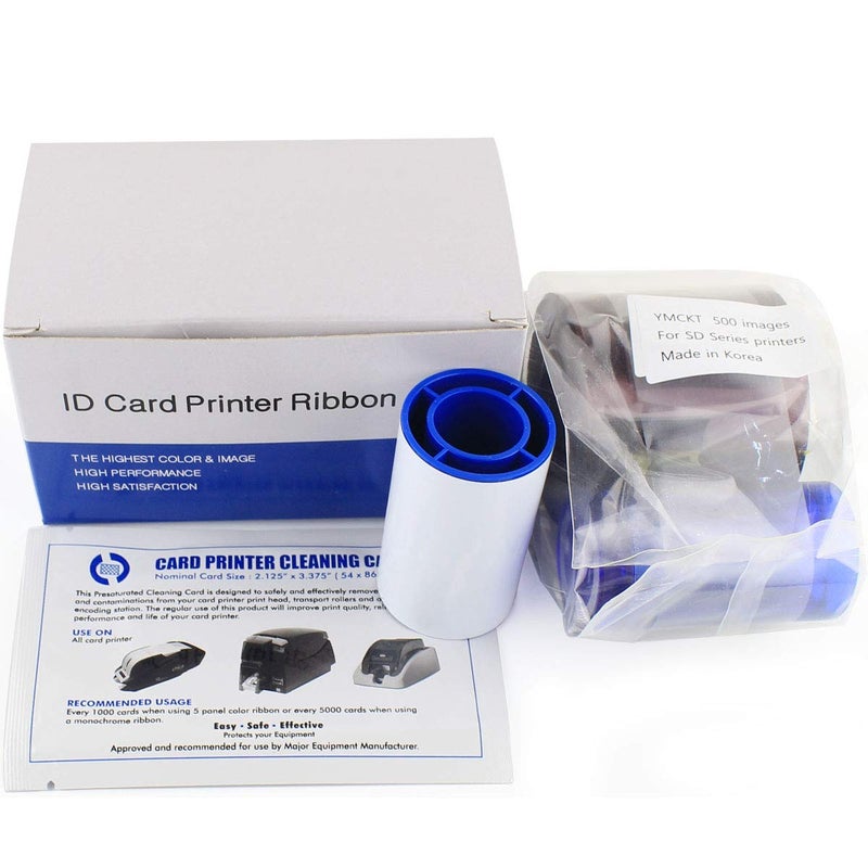 PARTSHE 534000-003 Color Ribbon Kit for Datacard SP35 SP55 SP75 Plus, YMCKT 500 Images - Image 1
